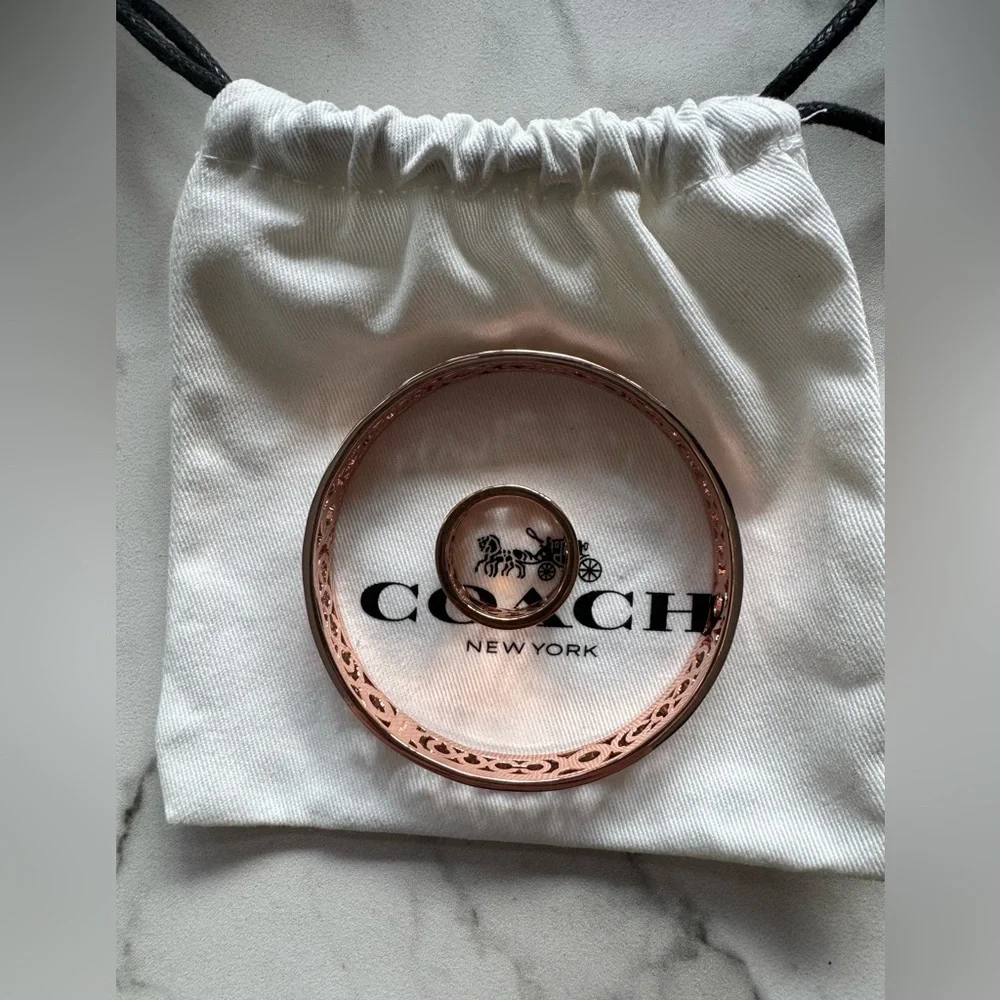 Coach Bangle Bracelet and Ring Set + Dustie